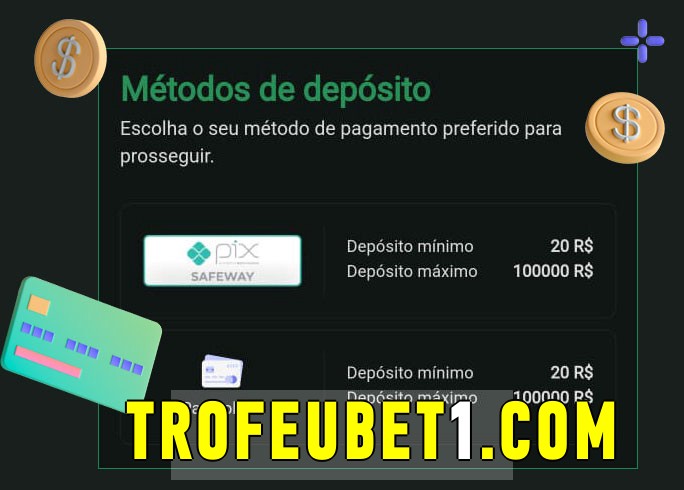 O cassino Trofeubetbet oferece uma grande variedade de métodos de pagamento